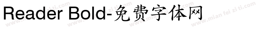 Reader Bold字体转换